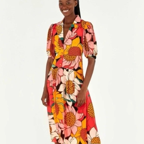 FARM Rio Dresses & Skirts - FARM Rio Colorful Floral Midi Dress